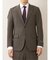 アレキサンダージュリアン ウール混ストレッチ 2ボタン2ピース ビジネスセットアップスーツ 杢千鳥ベージュ