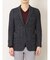 レノマ オム セーターフリースメランジ 2ボタンスリムジャケット 紺