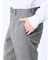 ウール混 レギュラーフィット ノータックスラックス ヘリンボンライトグレー