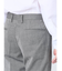 ウール混 レギュラーフィット ノータックスラックス ヘリンボンライトグレー