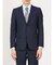超光沢ストレッチ スリムフィット 2ボタン2ピーススーツ ジオメトリック紺