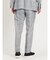 TechLinen スリムフィット ノータックパンツ チェックライトグレー(セットアップ可能)