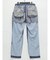 TechDenim スリムフィット ノータックパンツ 青(セットアップ可能)