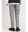 クロスストレッチ スリムフィット ノータックスラックス ヘリンボンライトグレー