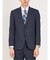 ウール混ストレッチ レギュラーフィット 2ボタン2ピーススーツ ウィンドペン紺
