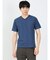 リンクスジャガード Vネック半袖Tシャツ