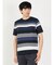 パネルボーダー クルーネック半袖Ｔシャツ