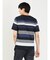 パネルボーダー クルーネック半袖Ｔシャツ