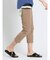 クロスストレッチ スリム クロップドパンツ カットツイル