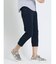 クロスストレッチ スリム クロップドパンツ カットデニム