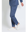 TechDenim スリムフィット ノータックパンツ 青(セットアップ可能)