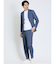 TechDenim スリムフィット ノータックパンツ 青(セットアップ可能)