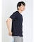 ふくれジャガード チェック柄 クルーネック半袖Ｔシャツ