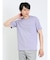 ふくれジャガード チェック柄 クルーネック半袖Ｔシャツ