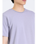 ふくれジャガード チェック柄 クルーネック半袖Ｔシャツ
