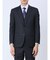 光沢ウール混 スリムフィット 2ボタン3ピーススーツ シャドーストライプ紺