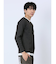 さまになる フェイクレイヤード キーネック長袖Tシャツ