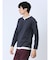 さまになる フェイクレイヤード キーネック長袖Tシャツ