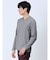 リンクスジャガード千鳥 Vネック長袖Tシャツ