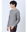 リンクスジャガード千鳥 Vネック長袖Tシャツ