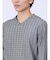 リンクスジャガード千鳥 Vネック長袖Tシャツ