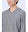 リンクスジャガード千鳥 Vネック長袖Tシャツ