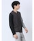 リンクスジャガード千鳥 Vネック長袖Tシャツ