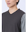 リンクスジャガード千鳥 Vネック長袖Tシャツ