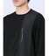 布帛ハイブリッド クルーネック長袖Tシャツ