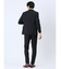 Woolen Tec On スリムフィット 2ボタン3ピーススーツ チェック紺