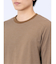 ジャガード バーズアイ クルーネック長袖Tシャツ