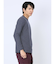 ジャガード バーズアイ クルーネック長袖Tシャツ