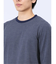 ジャガード バーズアイ クルーネック長袖Tシャツ