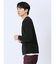 さまになる フェイクレイヤード キーネック長袖Tシャツ