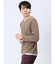 さまになる フェイクレイヤード キーネック長袖Tシャツ