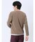 さまになる フェイクレイヤード キーネック長袖Tシャツ