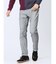 クロスストレッチ+ウォーム スリムパンツ ライトグレー
