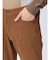 クロスストレッチ+ウォーム スリムパンツ こげ茶