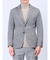 セーターフリースカルゼ スリムフィット 2ボタンジャケット グレー