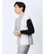 カシミアタッチ パネルクルーニット&長袖Tシャツ アンサンブル