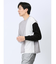 カシミアタッチ パネルクルーニット&長袖Tシャツ アンサンブル