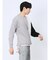 カシミアタッチ パネルクルーニット&長袖Tシャツ アンサンブル