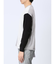 カシミアタッチ パネルクルーニット&長袖Tシャツ アンサンブル