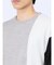 カシミアタッチ パネルクルーニット&長袖Tシャツ アンサンブル