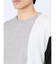 カシミアタッチ パネルクルーニット&長袖Tシャツ アンサンブル