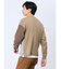 カシミアタッチ パネルクルーニット&長袖Tシャツ アンサンブル