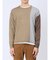 カシミアタッチ パネルクルーニット&長袖Tシャツ アンサンブル