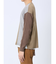 カシミアタッチ パネルクルーニット&長袖Tシャツ アンサンブル