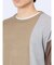 カシミアタッチ パネルクルーニット&長袖Tシャツ アンサンブル