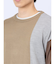 カシミアタッチ パネルクルーニット&長袖Tシャツ アンサンブル